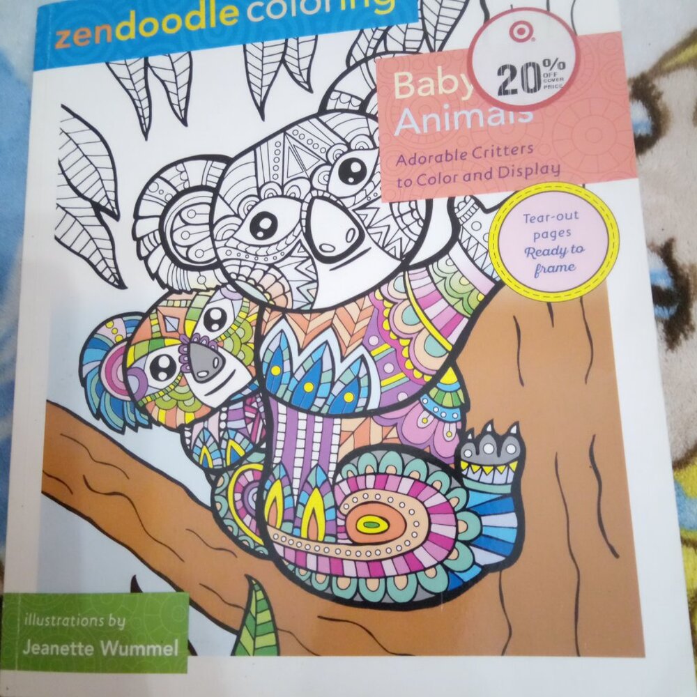 Zendoodle Coloring, Baby Animals Coloring Book